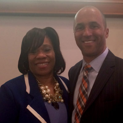 Mike Laux and National Bar Association President, Pamela Meanes.